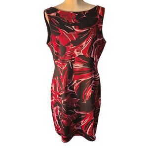 Tahari ASL Sheath Benson Stretch Sleeveless Lined Dress Plus Size 14